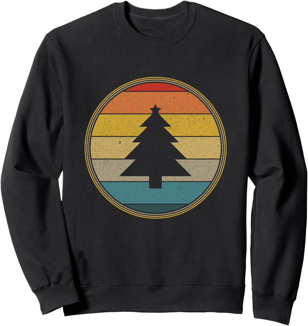 Weihnachten Retro Tannenbaum Weihnachtsbaum Nordmanntanne Sweatshirt