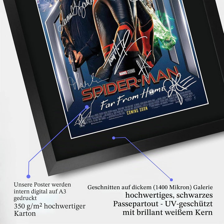 HWC Trading A3 FR Spider-Man: Far From Home Movie Poster Tom Holland Signed Geschenk GESTALTET A3 Sp
