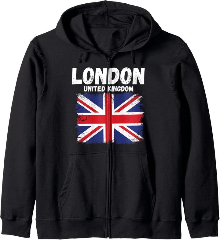 Vintage London England Lustiges Zitat Königreich Souvenir Kapuzenjacke