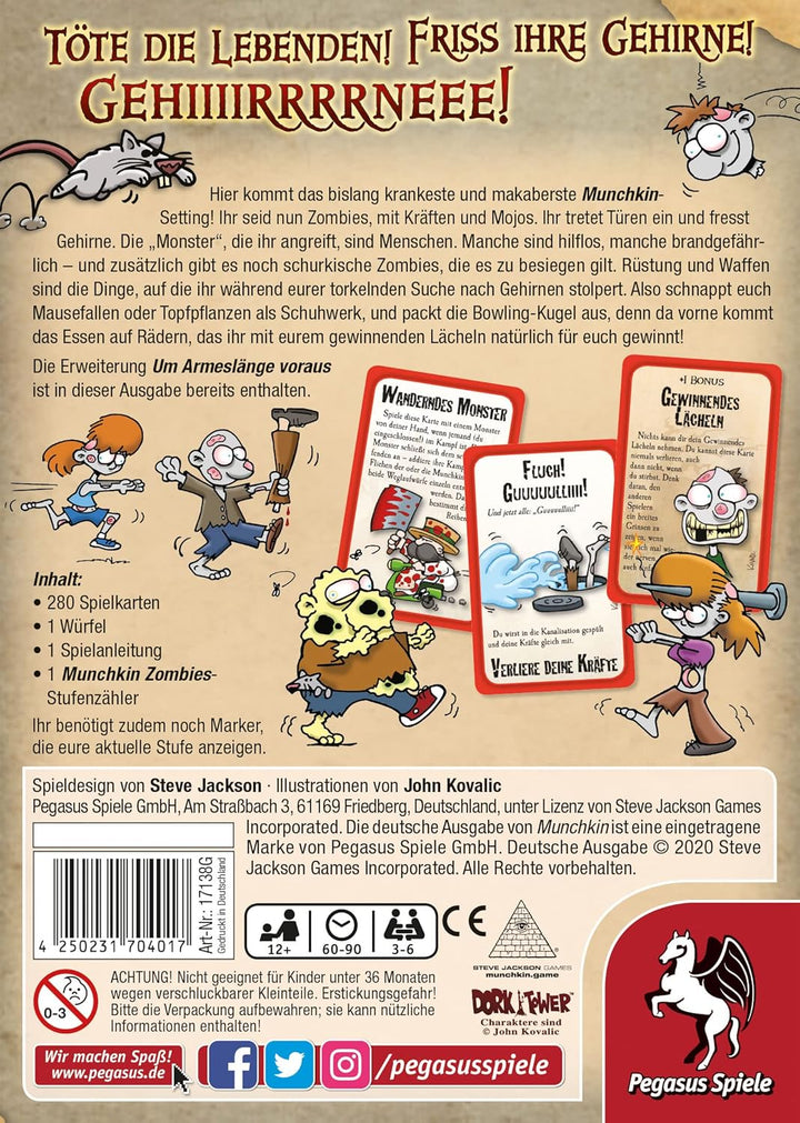 Pegasus Spiele 17138G - Munchkin Zombies 1+2