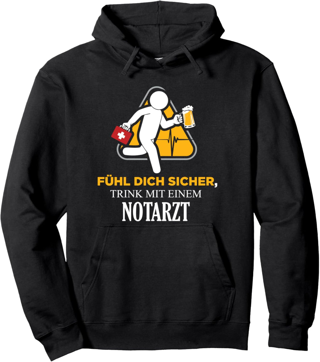 Trink mit einem Notarzt Rettungsdienst Doktor Arzt Pullover Hoodie