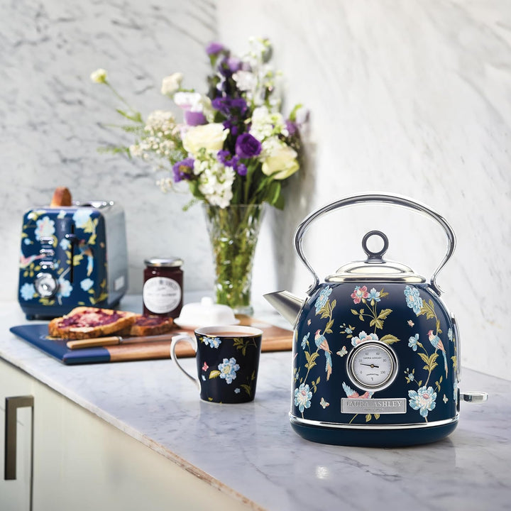 Laura Ashley Toaster und Wasserkocher Set von VQ (Elveden Marine, Elektrischer Wasserkocher und 4-Sc