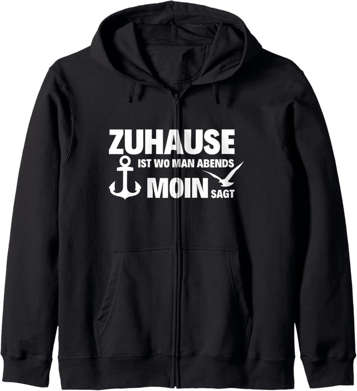 Norden Zuhause Moin Nordsee Ostsee Norddeutschland Geschenk Kapuzenjacke