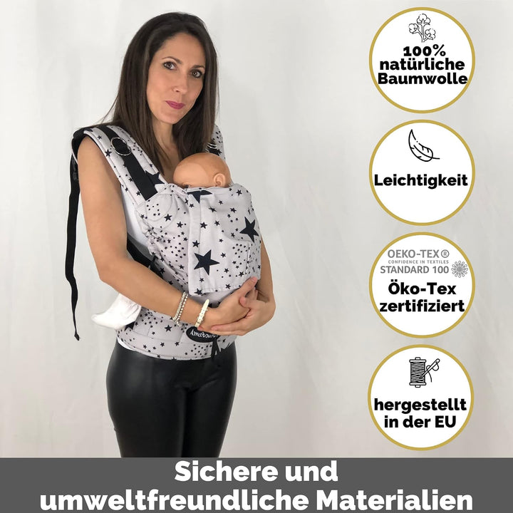 Amarsupiel - Babytrage Ergonomisch Von 4 bis 6 Monaten bis 3 oder 4 Jahre - Bequem und Einfach Anzup