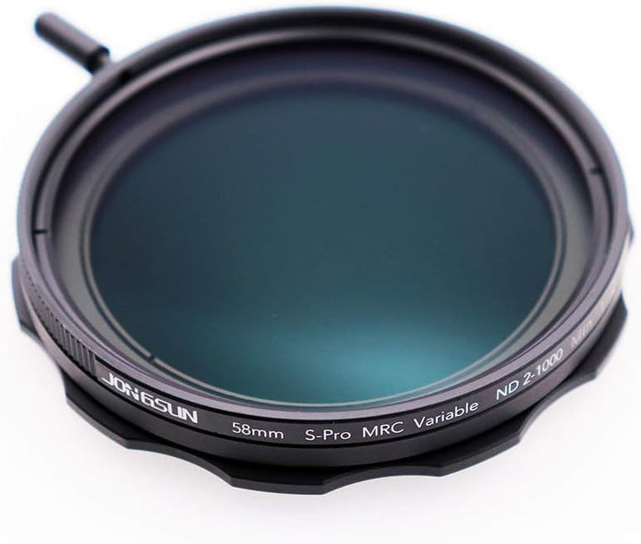 JONGSUN Variable ND Filter 58mm, S-Pro HD MRC 16-Schicht Nanobeschichtung, ND2-ND1000, Kameraneutral