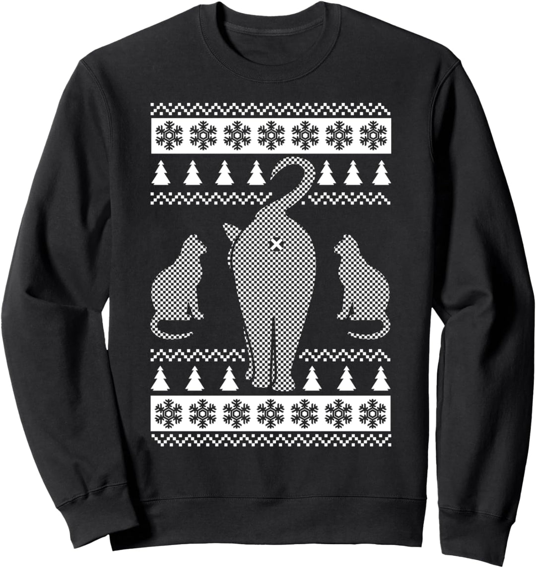 UGLY CHRISTMAS Katze Lustig KATZENPO Geschenk Katzenlady Sweatshirt