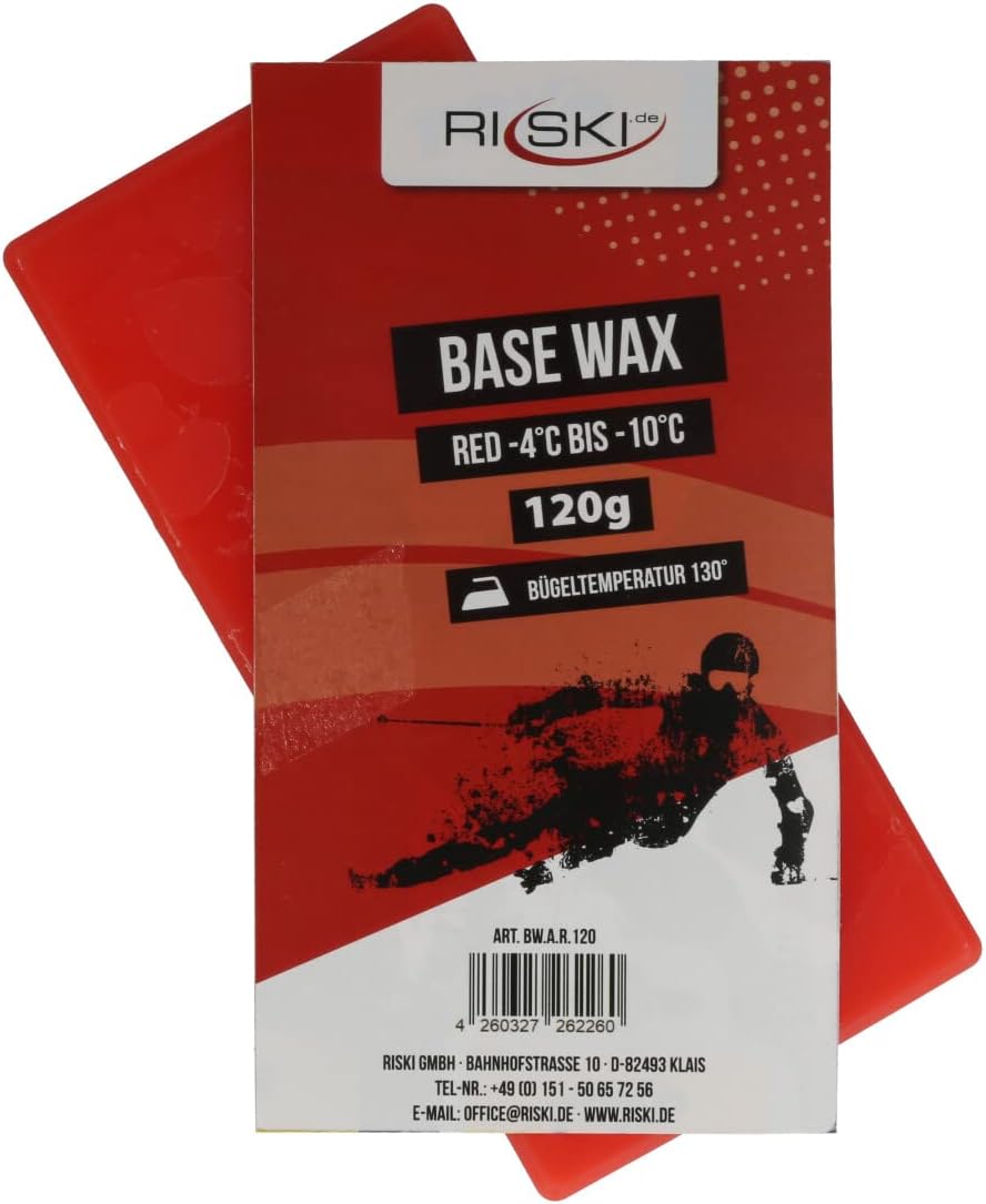 RiSki Skiwachs Set Base Wax Alpin gelb 120g + rot 120g + blau 120g + universal 120g