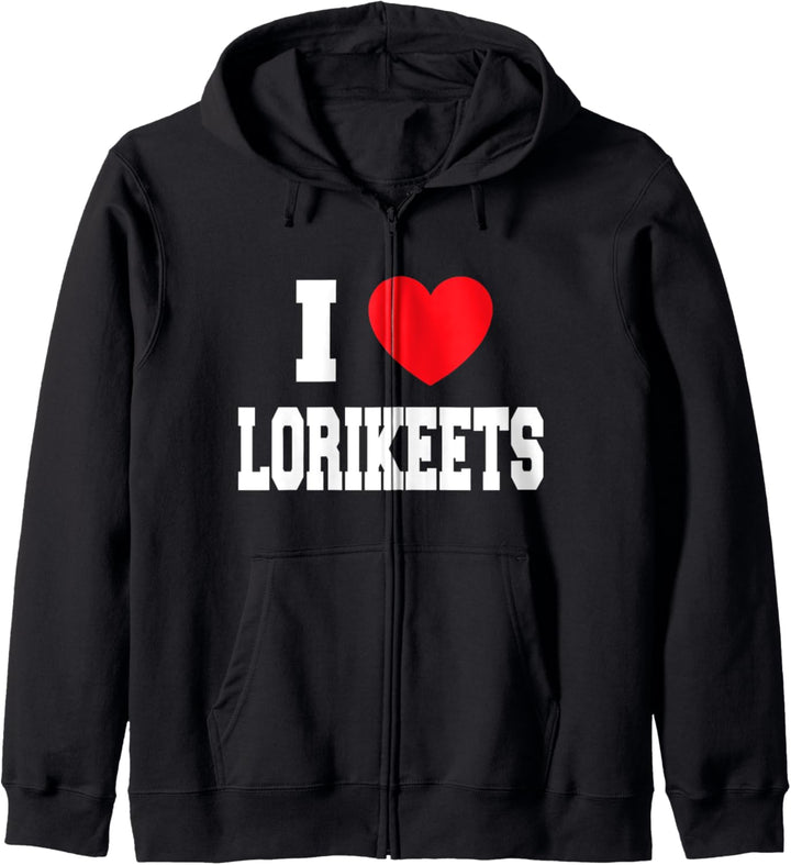 I Love Lorikeets Kapuzenjacke