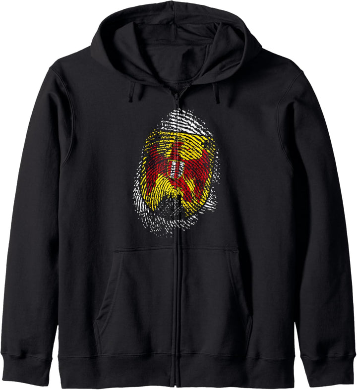 Burgenland Flagge Wappen Fingerabdruck Geschenk Kapuzenjacke