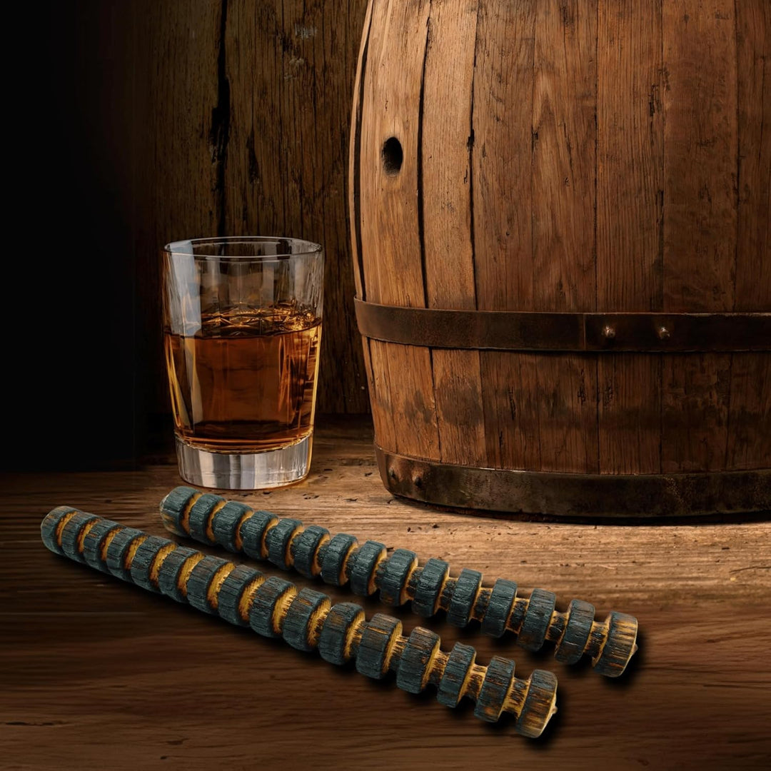 Spirale aus Eichenfässern x 2 - Holzspiralen, Eichen Infusion Flasche Spiral (Whiskey Bourbon US - S