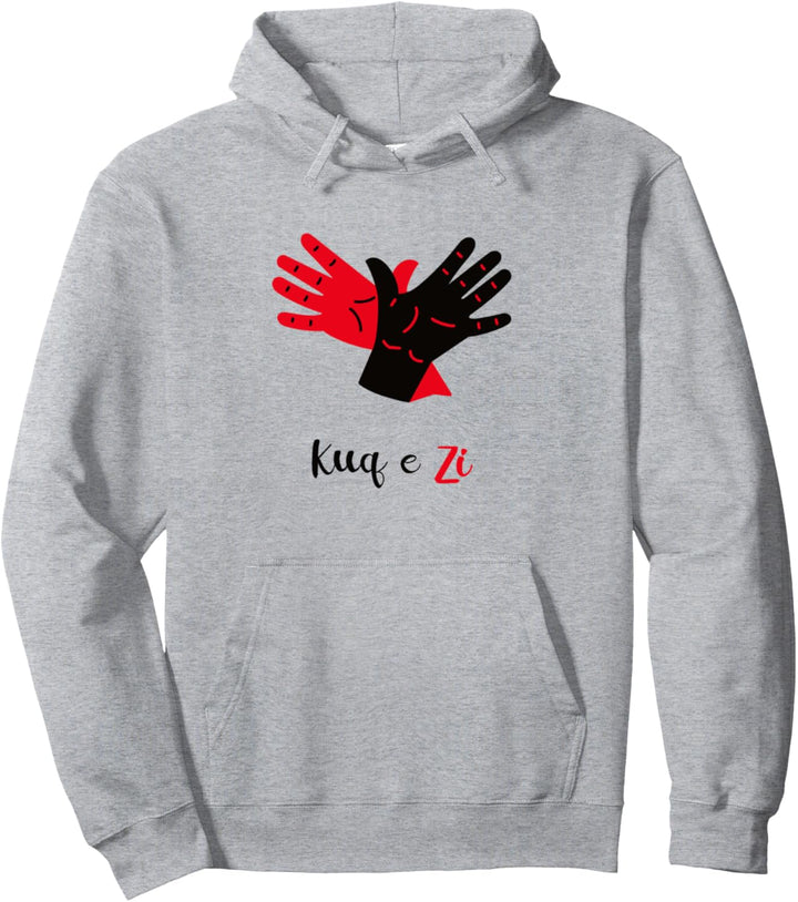 Flamuri Shqiptar Kuq e Zi Pullover Hoodie