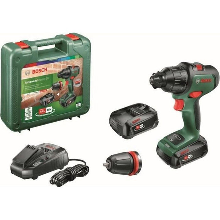 Bosch Home and Garden Bosch Akku Schlagbohrmaschine AdvancedImpact 18 (2 Akkus, 18-Volt-System, im H