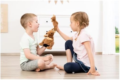 Beleduc 40450 - Mutter &amp; Kind Handpuppe Kanga &amp; Juju, Bewährt im Kindergarten, Mehrfarbig Mutter &amp; K