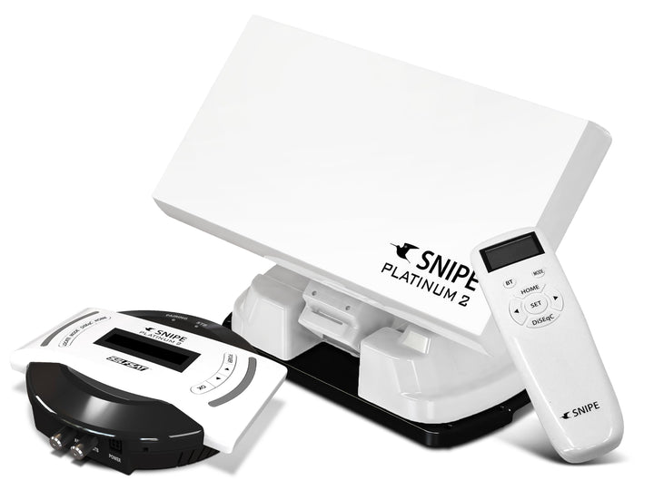 Selfsat Snipe Platinum 2 - Single - Vollautomatische Satellitenantenne, Campingantenne mit BT Fernbe