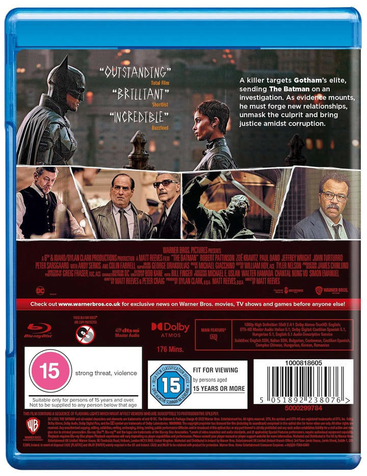 Warner Bros The Batman [BD] [2022] (1 Disc) [Blu-ray] [Region Free], Blu-ray