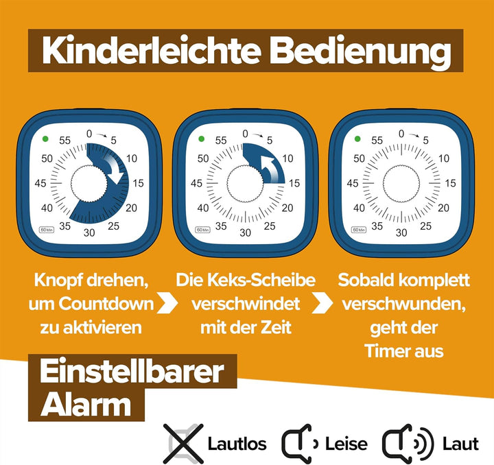 Visueller Timer für Kinder – Cookie Monster – Geschenkidee Einschulung &amp; Kindergarten – Zeitmanagem