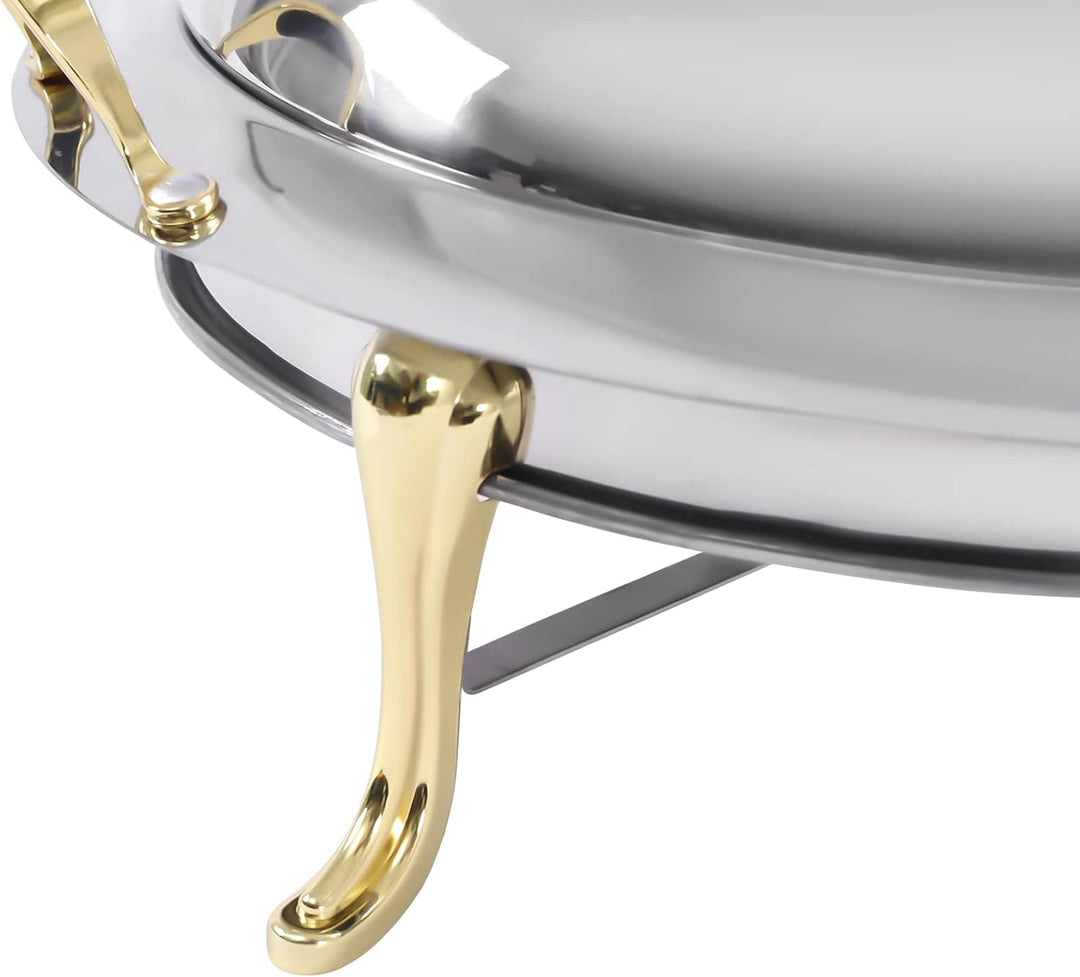 3 L Chafing Dish, Edelstahl Speisewärmer mit Deckel Kraftstoffhalter für Hotels Buffets Restaurants