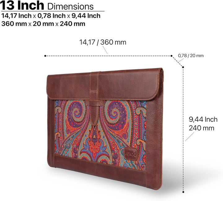 Londo Echtleder Tasche, Hülle für MacBook Pro – 13,3 & 13 Zoll und iPad Pro 12.9 Zoll Kompatibel mit