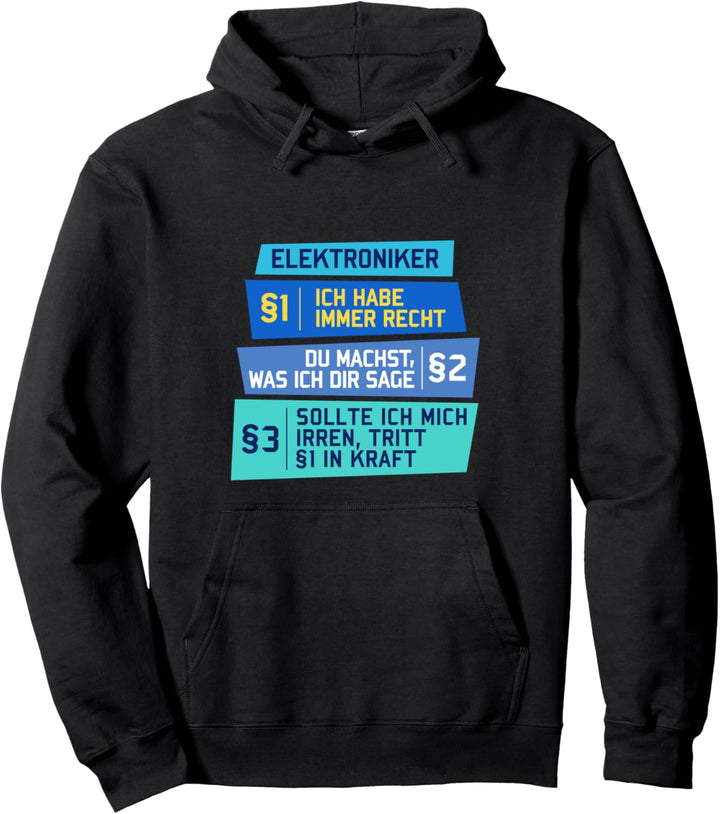 Elektriker Elektroniker lustiger Spruch Elektrik Handwerk Pullover Hoodie