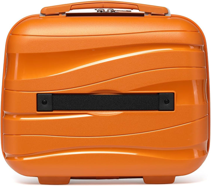 KONO Kosmetikkoffer Beautycase Kabinengepäck Damen PP Schminkkoffer (Orange) Orange S, Orange S