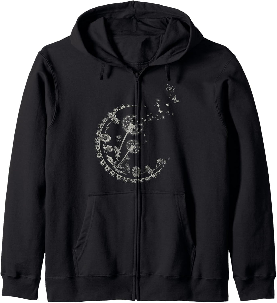 Trendy Dandelion Moon Rays Kapuzenjacke
