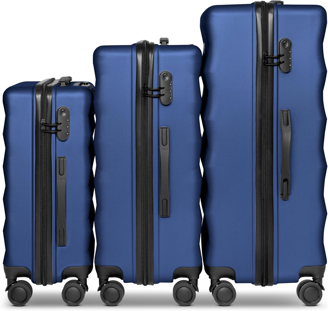 SMARTBOX Hartschalen Koffer-Set 3-teilig für Damen &amp; Herren | leichte &amp; stabile Reise-Trolleys aus h