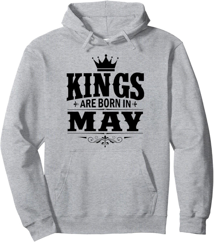 Cool Mr May Graphic Tees, This Kings Was Born On May Pullover Hoodie