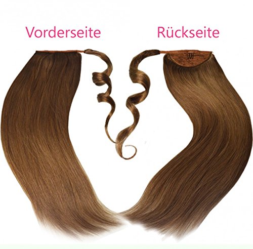 GLOBAL EXTEND® Ponytail | Zopf Extensions aus Echthaar (50 cm, champagnerblond) 50 cm champagnerblon