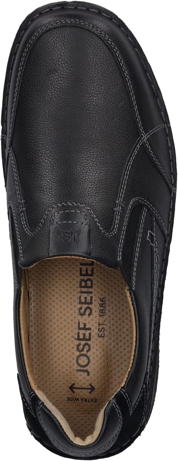 Josef Seibel Herren Slipper Anvers 63,Weite K (Extra weit),Wechselfussbett 40 EU X-Weit Schwarz 238