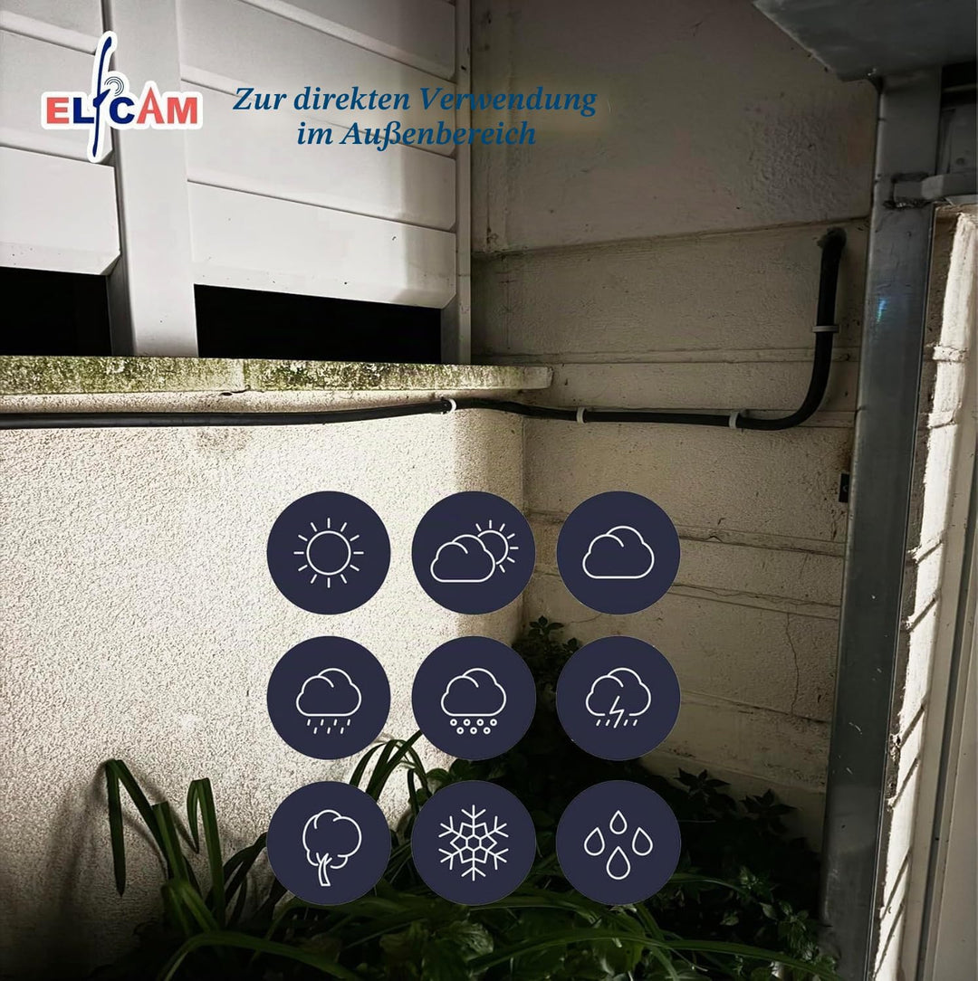 Elfcam - 35m Glasfaserkabel LC/APC auf LC/APC OS2 Simplex 9/125μm, FTTH LWL Kabel für Innen- und Aus