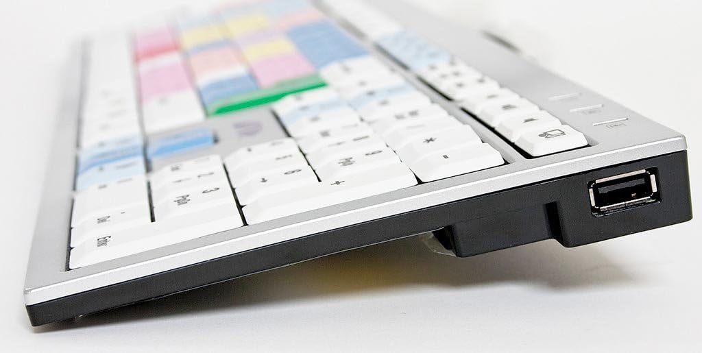 LogicKeyboard LKB-MCOM4-AJPU-DE Avid Media Composer Slim PC Tastatur, Silber
