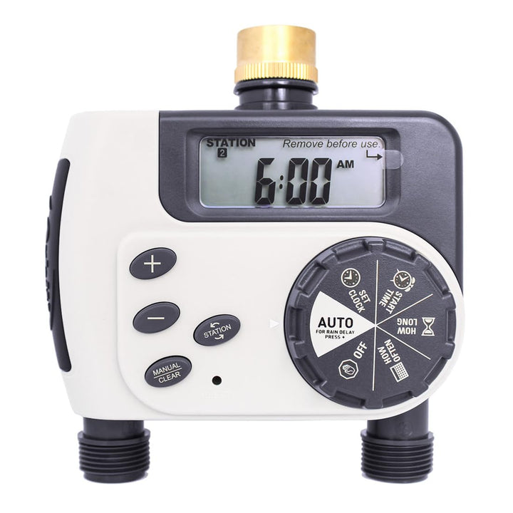 Orbit 94148 Buddy II Bewässerungsprogrammierer, digital, Bewässerungsprogramm mit zwei Anschlüssen