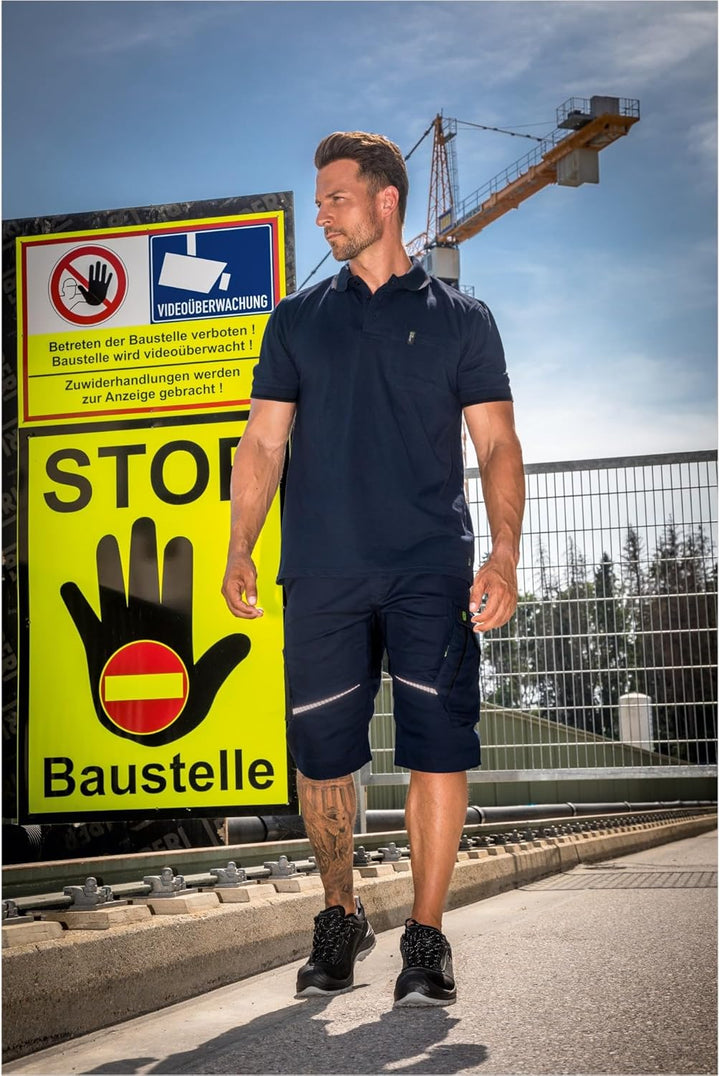 Leibwächter Kurzehose Short FLEXK Flex Line Kornblau-schwarz 52 Blau, 52 Blau