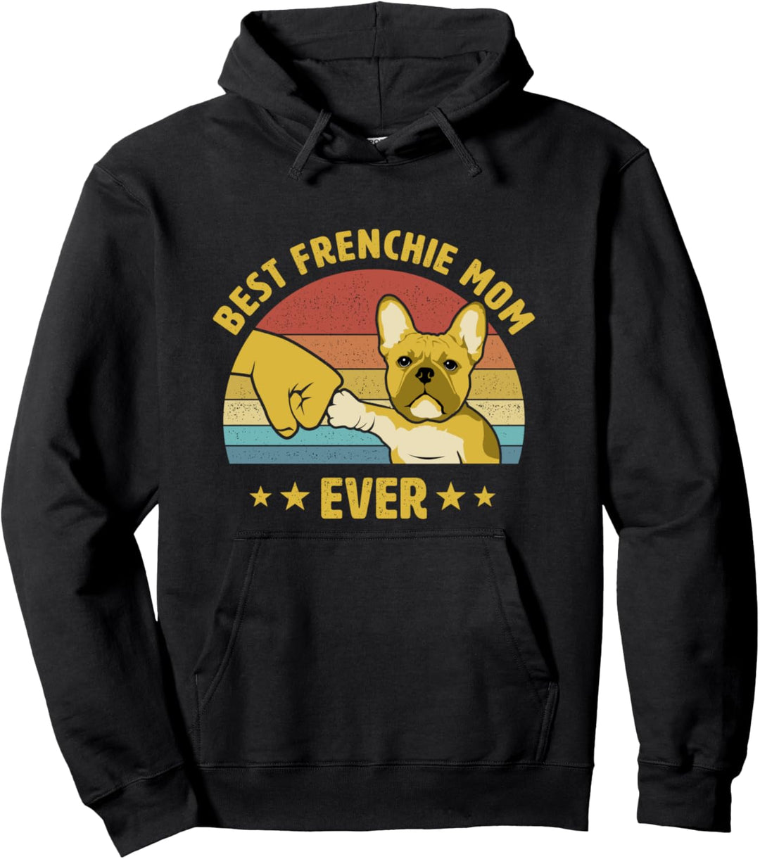 Best Französische Bulldogge Mom ever Vintage Hundemama Pullover Hoodie