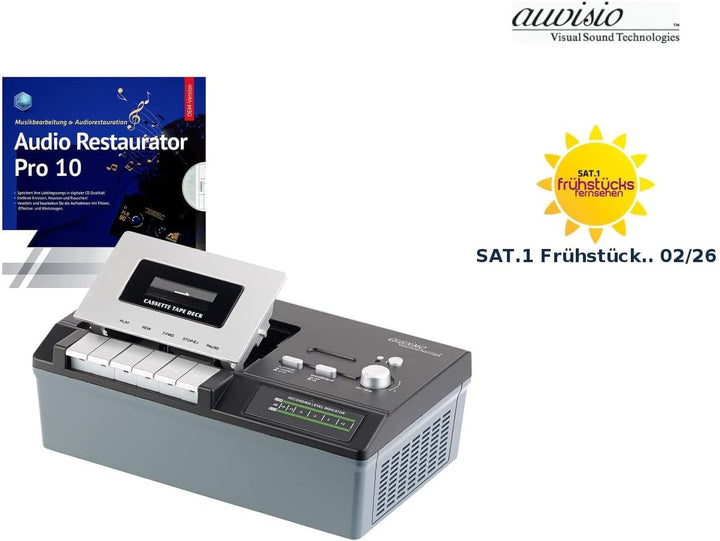 auvisio Kassettenplayer: USB-Kassetten-Player UCR-2200 zum Abspielen & Digitalisieren (Cassetten dig
