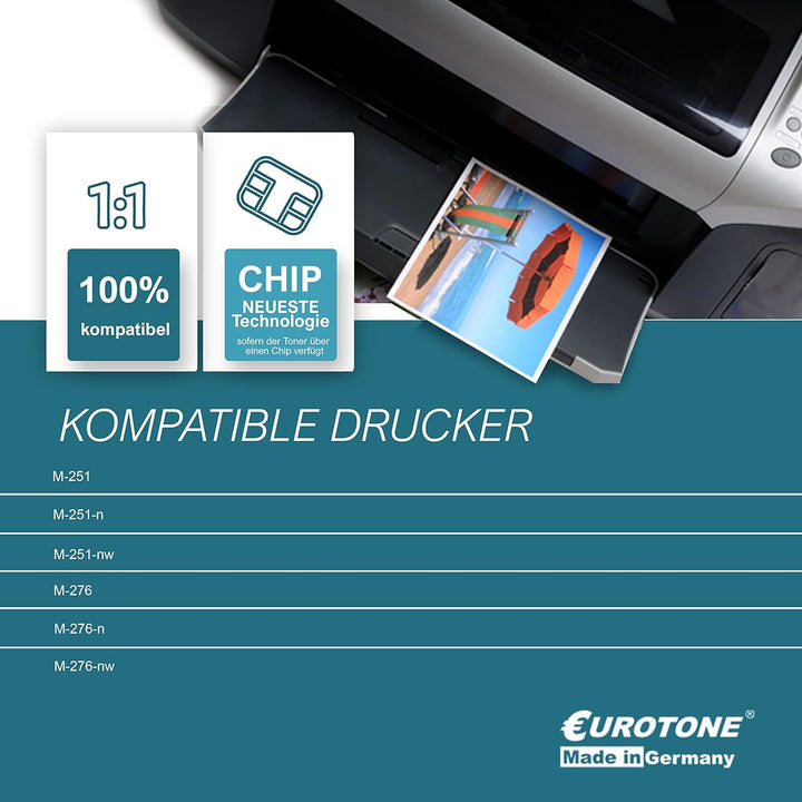 4X Müller Printware kompatibler Toner für HP Laserjet Pro 200 Color M 251 276 nw n ersetzt CF210X-13