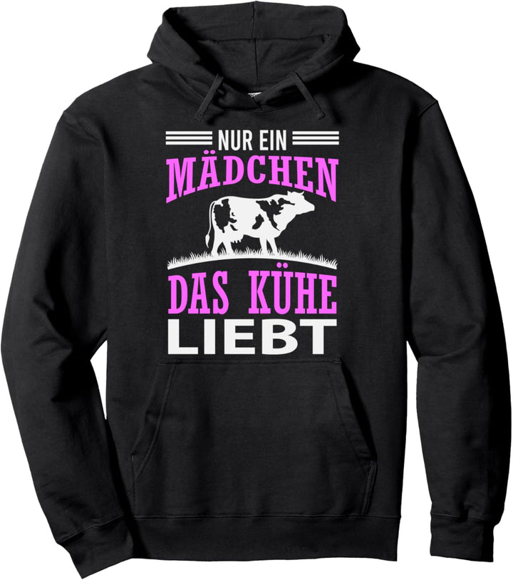 Bauernhof Tier Geschenk für Bäuerinnen Mädchen Kuh Pullover Hoodie