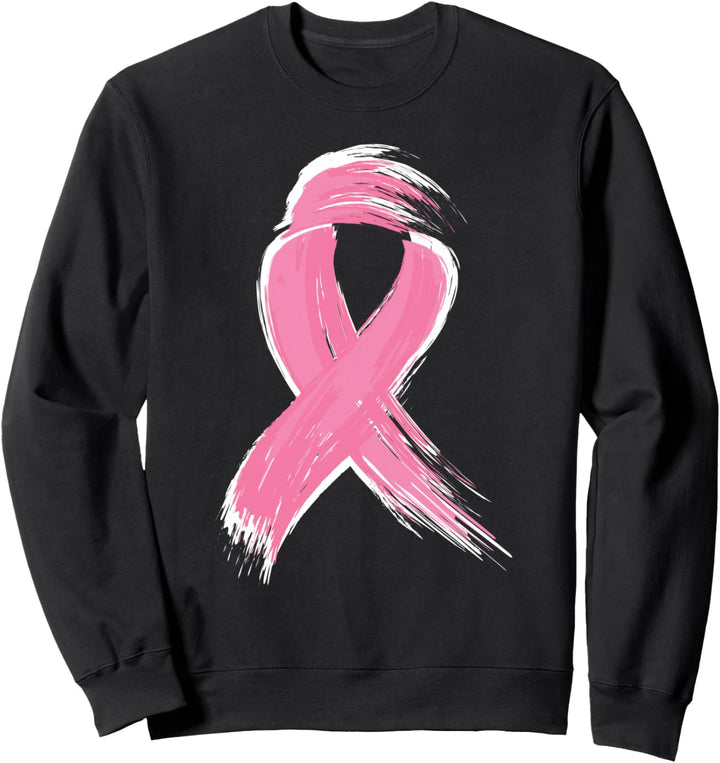 Brustkrebs Schleife Kämpfen Kämpferin Sweatshirt