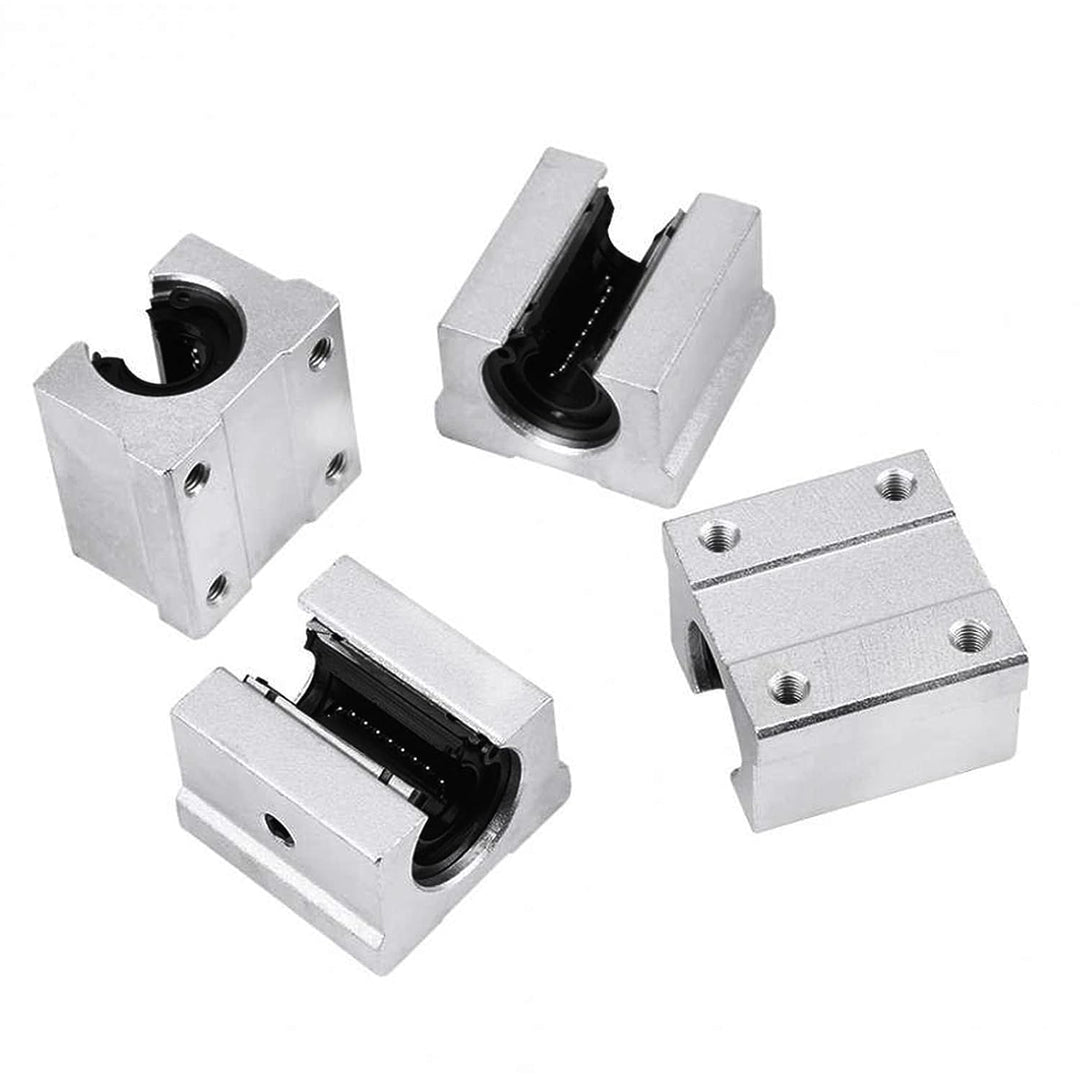 CNCMANS Linearführung und Lagerblöcken Kit, 2 Stück SBR16-800mm Linearschienen Gleitschiene Welle un