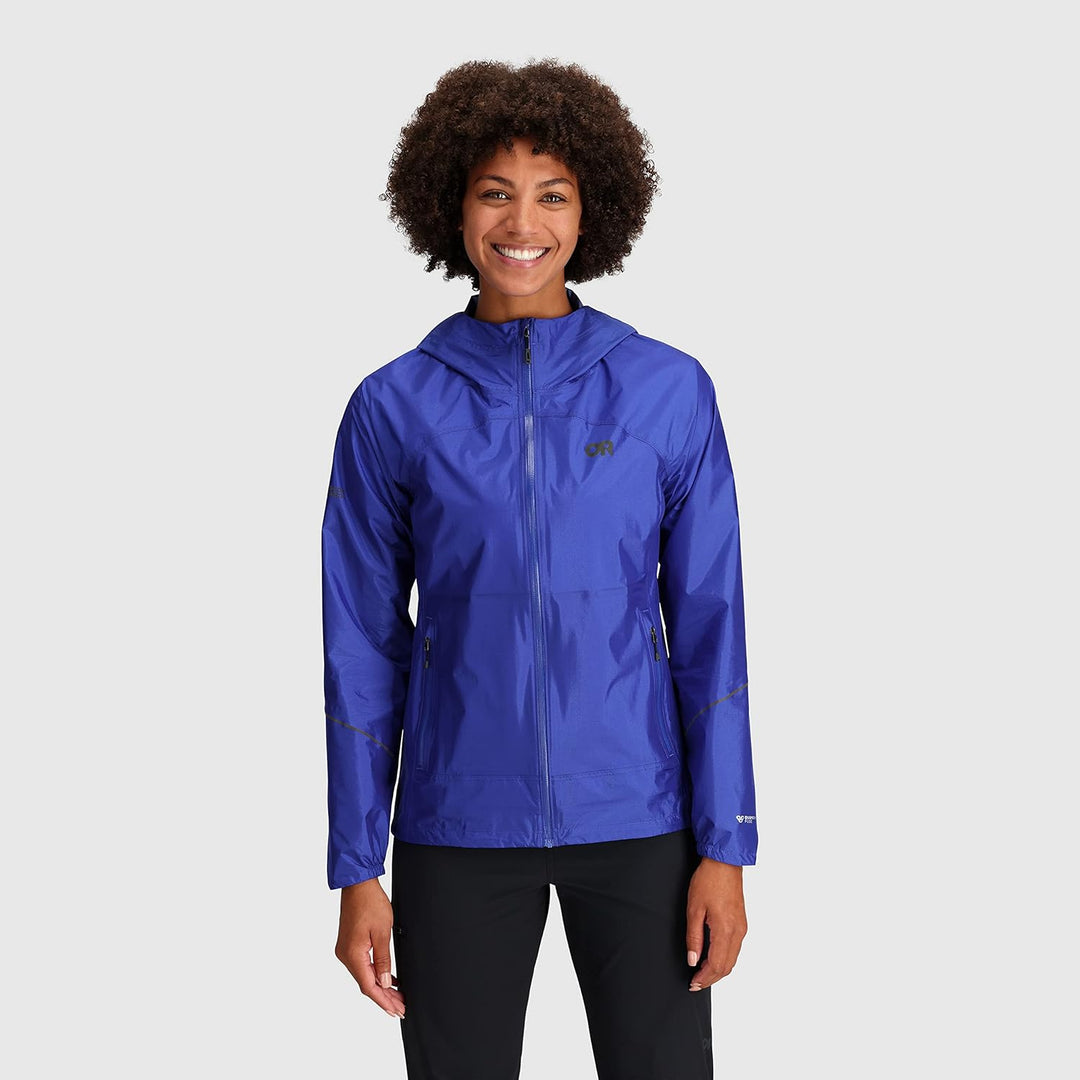 Outdoor Research Helium Regenjacke Damen rot Grösse S Ultramarinblau/Ausflug, einfarbig (Getaway Sol