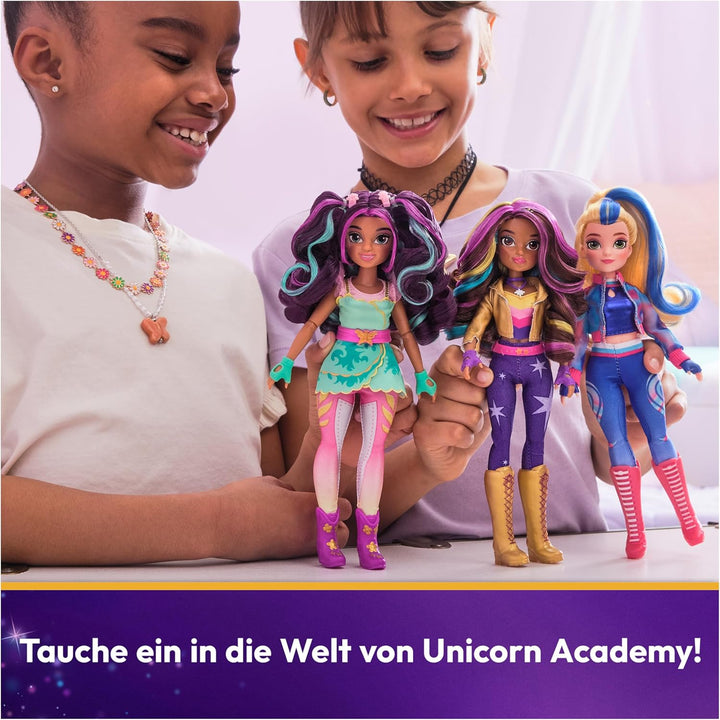 Unicorn Academy Ankleidepuppe Sophia - die Originalpuppe zur beliebten Netflix-Serie, 24 cm gross un