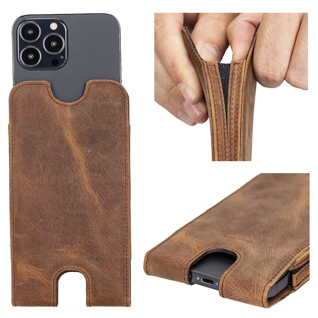 Solo Pelle Lederhülle für das iPhone 12/12 Pro / 13/13 Pro bis 6.1 Zoll Stanford Case Leder Hülle Le