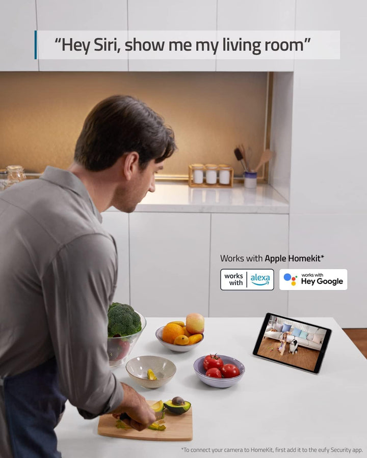 eufy Security Solo IndoorCam P24, 2K Überwachungskamera, Schwenk-Neige-Sicherheitskamera, WLAN, Pers