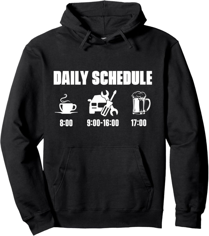 Autoschrauber Auto Mechaniker - Tagesplan KFZ Mechaniker Pullover Hoodie