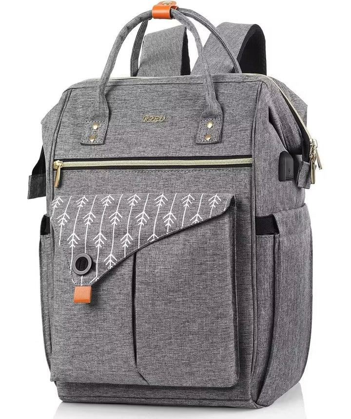 Rucksack Damen mit Laptopfach 17, 3 Zoll, Laptop Schulrucksack Mädchen USB Ladeanschluss, Geschenke