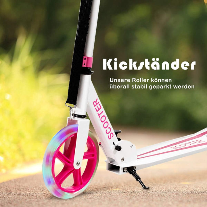 COSTWAY Scooter Roller klappbar, Tretroller höhenverstellbar, Cityroller 100kg Tragkraft, Sport Kick