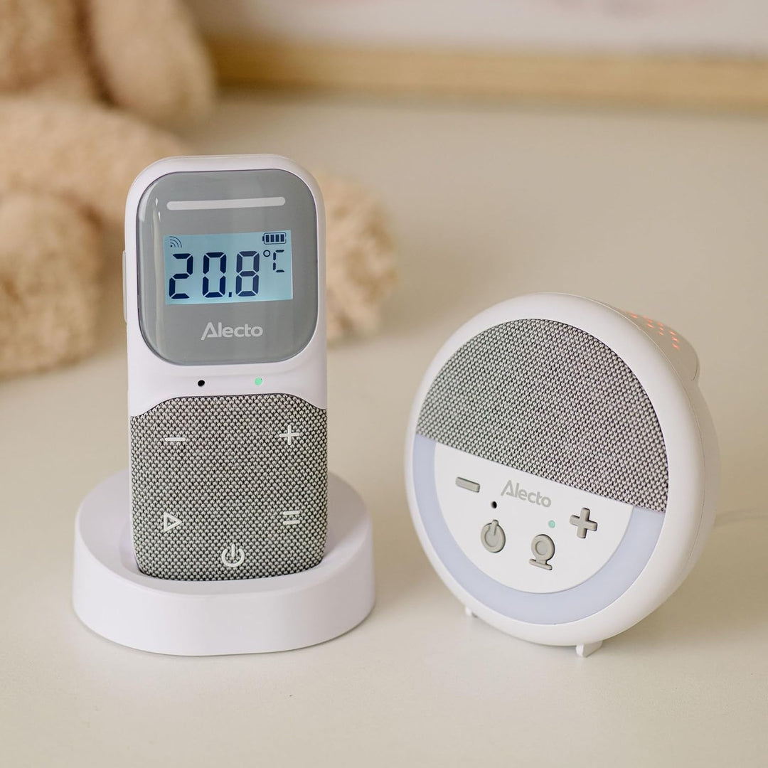 Alecto DBX150 - Luxuriöses Full Eco DECT Audio Babyphone mit Projektor, Display, Nachtlicht und Schl