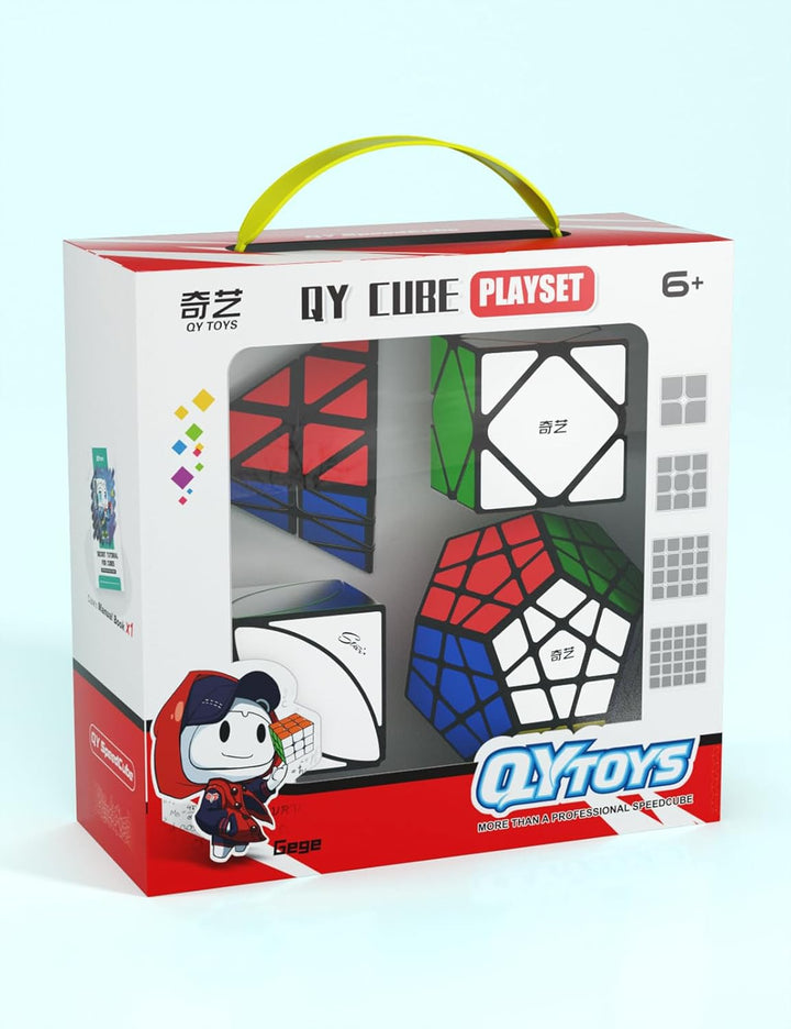 ROXENDA Zauberwürfel Set, Speed Cube Set mit 2x2 3x3 4x4 5x5 Zauberwürfel mit Geschenkbox, Geheimes