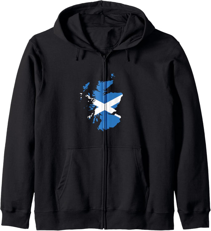 Flag of Scotland Map Tartan Day Highland Games Edinburgh Kapuzenjacke
