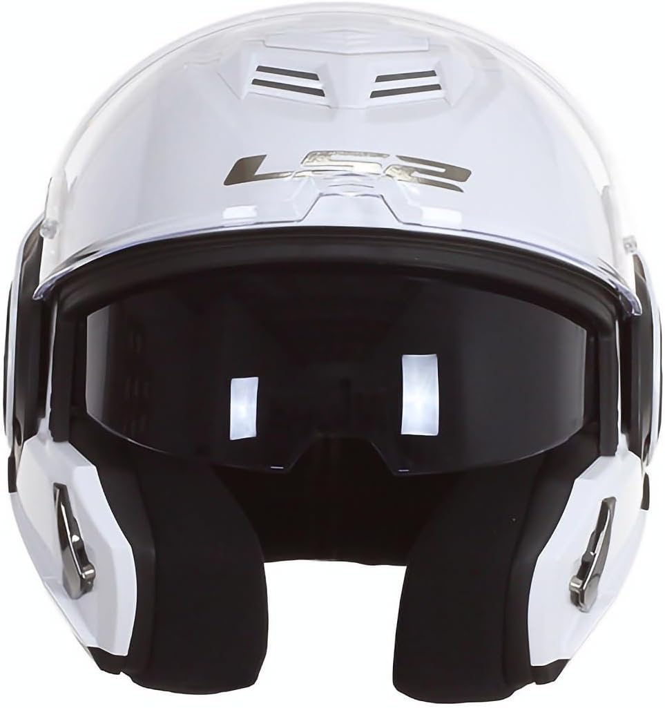 LS2, Klaphelme motorrad ADVANT solid white 06, S S Weiss, S Weiss
